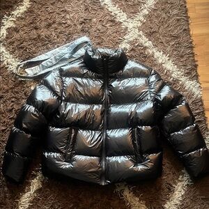 Moose Knuckles Shiny Black Puffer Jacket
